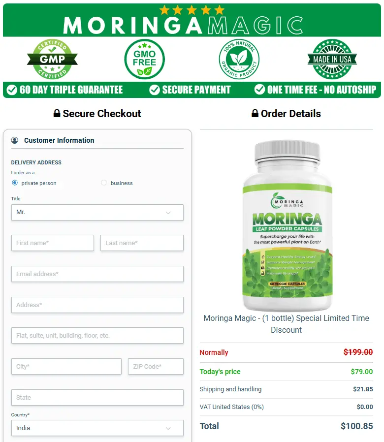 Moringa Magic Order Form